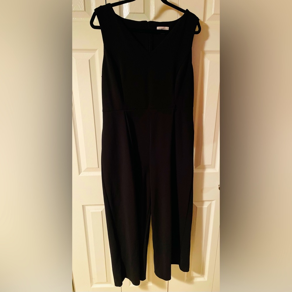 Black Calvin Klein Cropped Jumpsuit, S 14